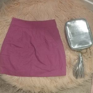 Magenta Mini Skirt w/ Pockets!